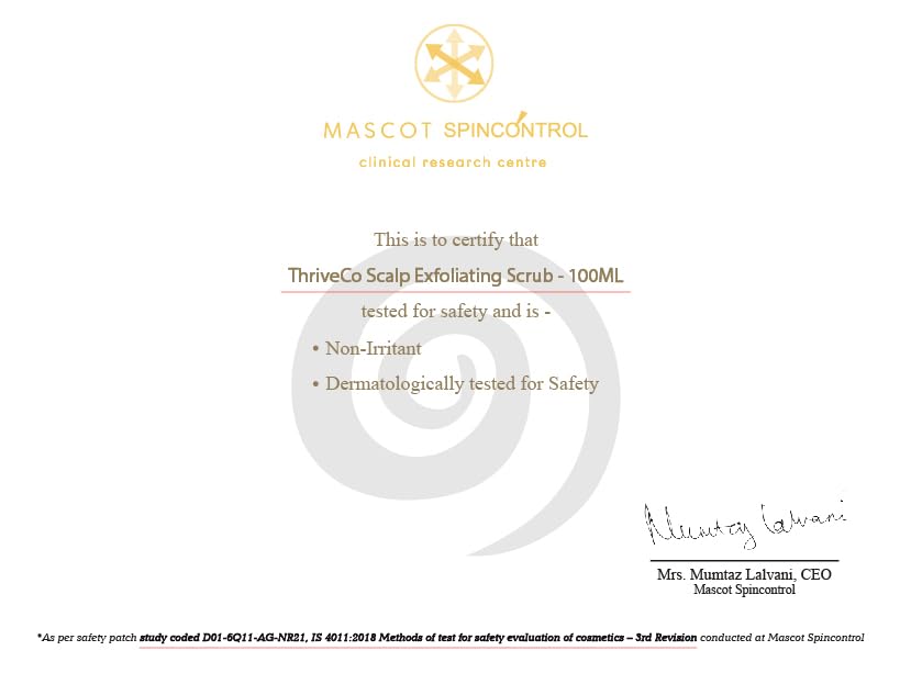 ThriveCo AHA BHA PHA Exfoliating Scalp Scrub | Clears Dandruff, Dead Skin, Oil & Product Buildup And Promotes Hair Growth | Acts On Dry, Flaky & Itchy Scalp | For Men & Women | 100ml