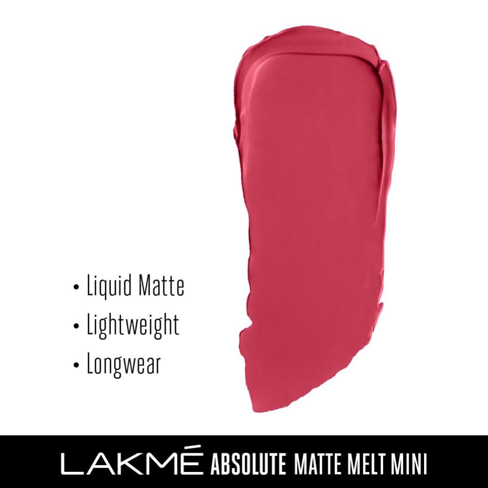 Lakmé Forever Matte Lipstick, Made With French Rose Oil Extracts, Red Wine, 4.5G