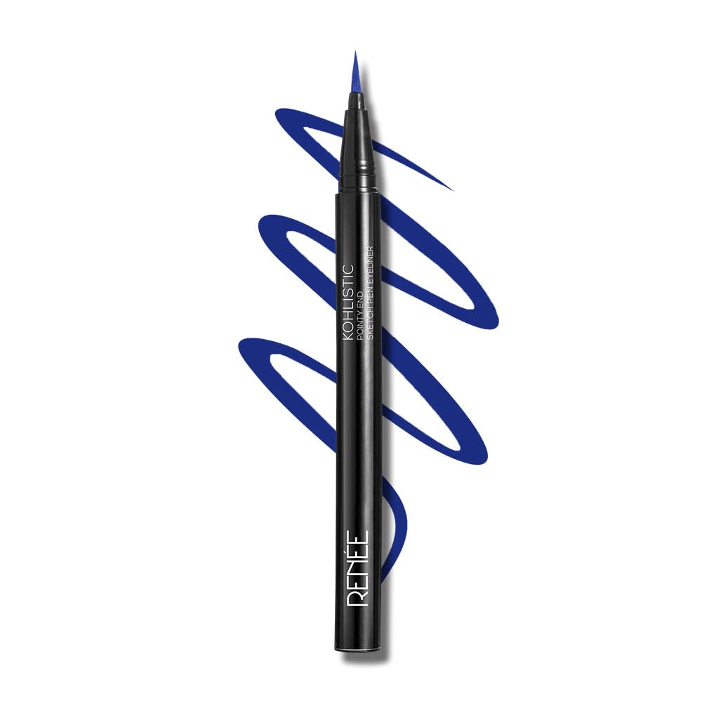 RENEE Pointy End Sketch Pen Smudge Proof Eyeliner - Matte Finish, Light Weight, Water Resistant, Long Stay Highly Pigmented with One Stroke Application Formula - Sapphire