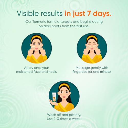 Himalaya Dark Spot Clearing Turmeric Face Scrub | Organically sourced Turmeric | Reduce dark spots in 7 days | Gives Radiant Skin | 100g