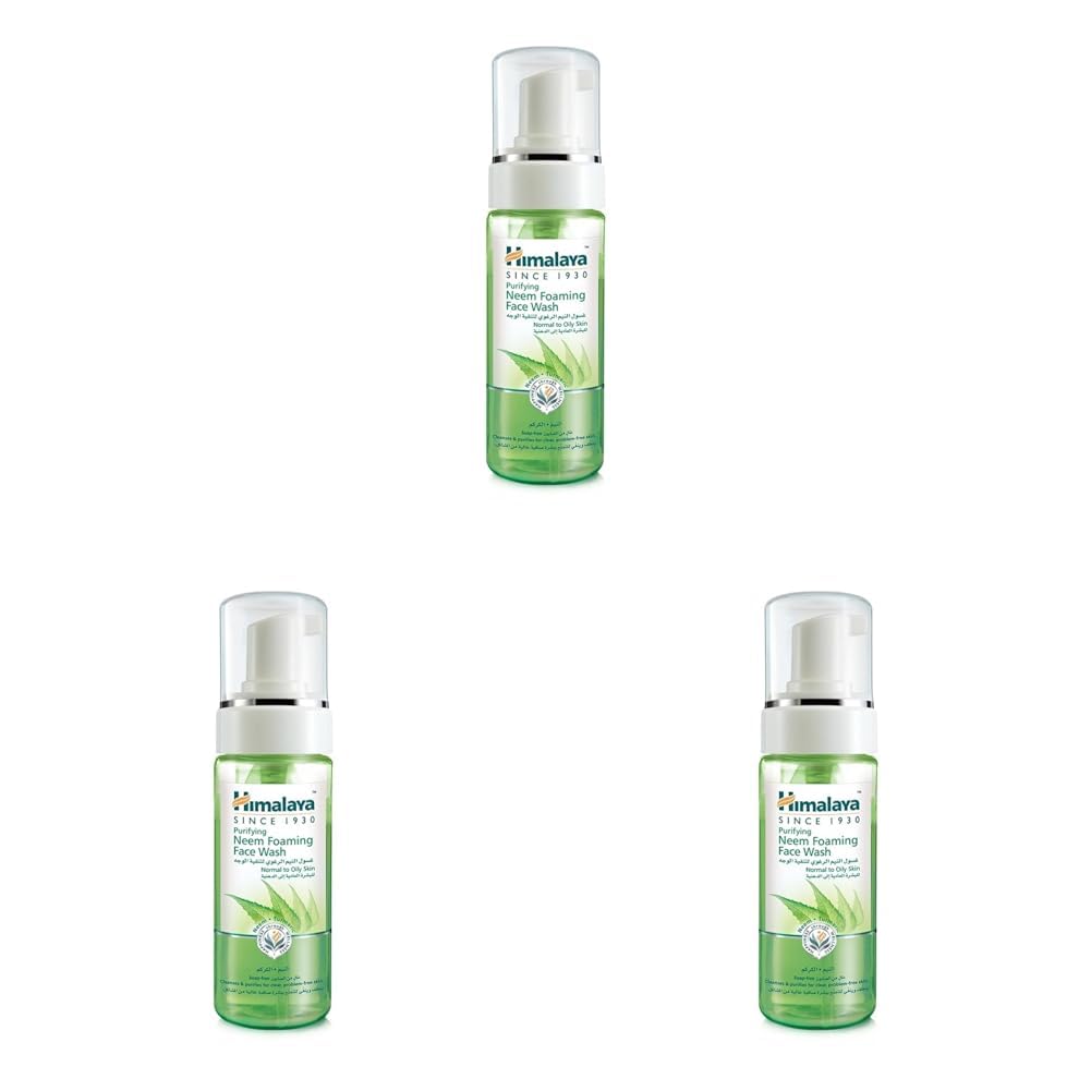 Himalaya Herbals Purifying Neem Foaming Face Wash, 150ml (Pack of 3)