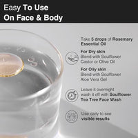 Soulflower Rosemary Essential Oil for Hair Growth, Hair Fall Control and Nourishment, Skin Care | Clinically Tested & Ecocert Certified Organic 100% Pure, Natural, Undiluted | 15ml