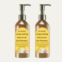 AV Herbal International Hair Dye Shampoo | Natural Black Hair Color | 3-in-1 Color, Cleanse & Nourish | 300ml