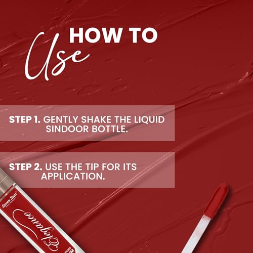 Seven Seas Long Lasting | Waterproof | Smudgeproof Tradition Sindoor (Red, 5ML)