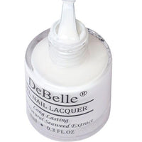 DeBelle Gel Nail Polish Vanilla Croissant(White Nail Paint)|Non UV - Gel Finish |Chip Resistant | Seaweed Enriched Formula| Long Lasting|Cruelty and Toxic Free| 8ml