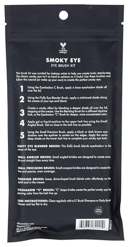 e.l.f. Smoky Eye Brush Kit, Synthetic, 5Piece Set (82021) (Brush Handle Color May Vary)