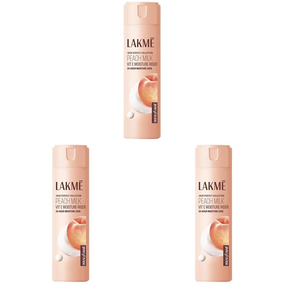 Lakmé Peach Milk Moisturizer Body Lotion - 200 Ml (Pack Of 3)
