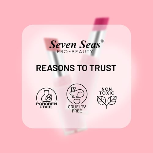 Seven Seas Creamy Matte Long Stay Lipstick | Smooth Glide | Waterproof & smudge proof lipstick | High Rich colors Matte Finish Lipstick (STILLETO, 3.5g)