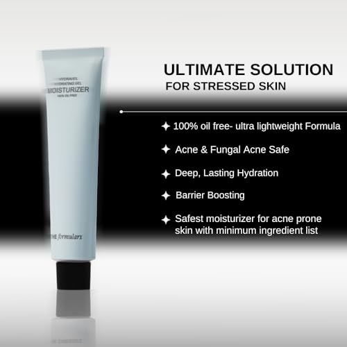 The Formularx Hydra Veil Barrier Care Gel Moisturizer with Ceramide, Hyaluronic Acid, & Ectoin for Oily, Acne & Fungal Acne Prone Skin | Oil Free, Non-comedogenic, Sensitive Skin Friendly | For Women & Men | 50g