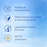 NIVEA Aloe Protection Body Lotion 200 ml | SPF 15 | Aloe Vera Extracts | Dep Moisture Serum | Men and Women | All Skin Type