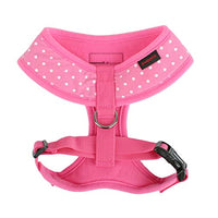 Puppia Dotty Dog Harness Over-The-Head No Pull No Choke Walking Training Adjustable for Small & Medium Dog, Large, Pink