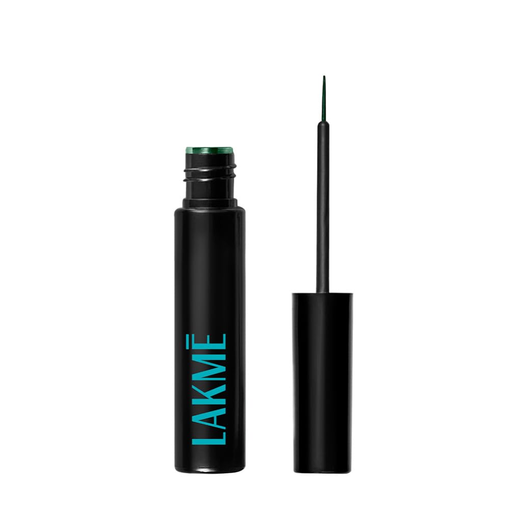 Lakmé 9 to 5 Eyeconic Liquid Eyeliner Matte Finish, Waterproof, Smudgeproof 24 Hrs,Green, 4.5 ml