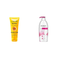 LAKMÉ Sun Expert Spf 50 Pa+++ Ultra Matte Lotion All Skin, 50 Ml And Pond's Triple Vitamin Moisturising Body Lotion, 300Ml, 2 Count