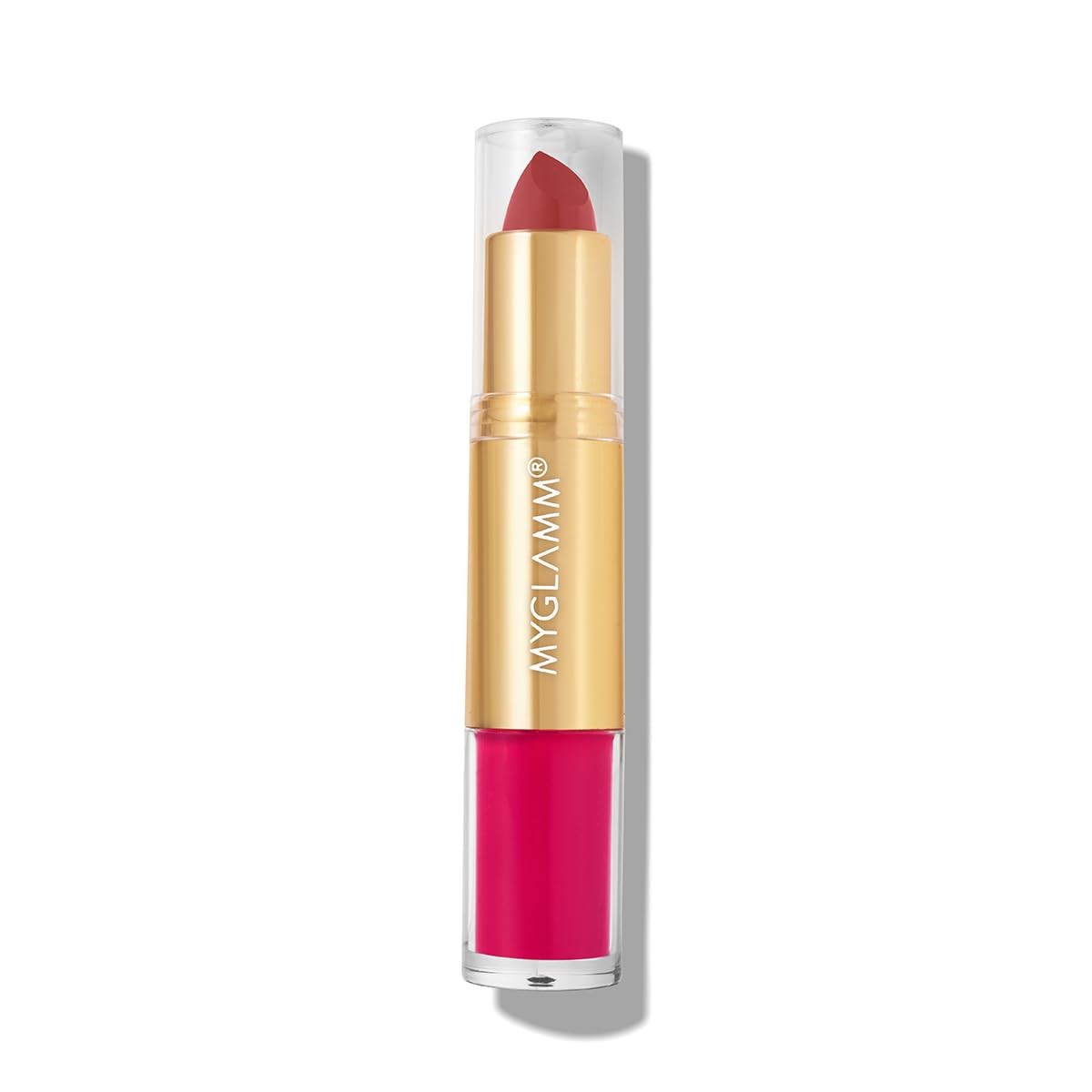 MyGlamm Super Duo Lipstick - Flirty Pink (Pink Shade) | Long Lasting, Highly Pigmented, 2 in 1 Liquid & Bullet Matte Lipstick (4.2g + 2.5ml)