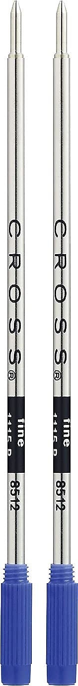Cross Universal Ballpoint Pen Refill, Fine Point, Blue, 2-Pack (8512-2)