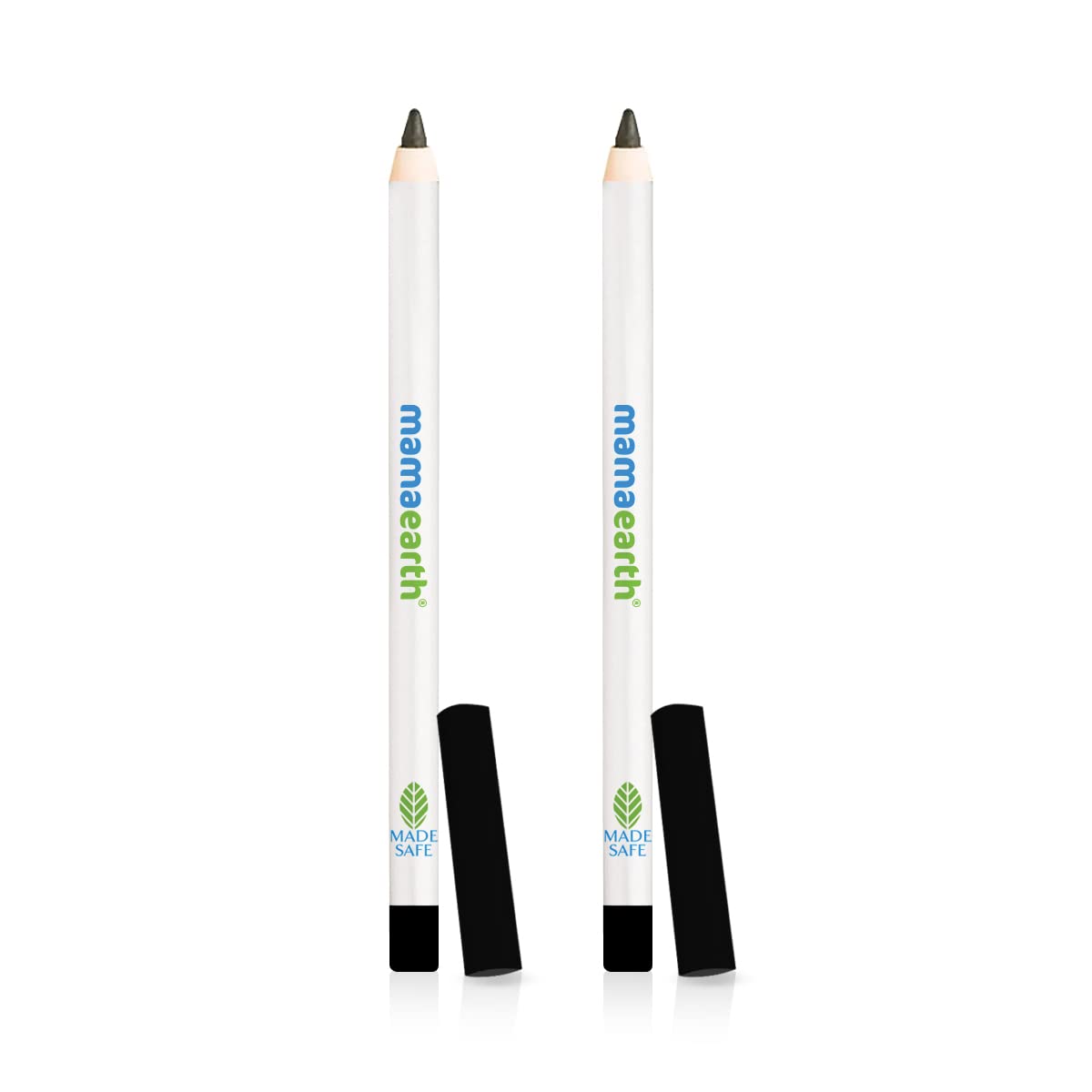 Mamaearth Charcoal Black Long Stay Matte Kajal Kohl Pencil With Castor Oil and Chamomile For 11-Hour Smudge-free Stay with Sharpener - 2.4 g (Pack of 2)