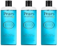 Pears Soft and Fresh Body Wash 250 ml, 98% Pure Glycerin, Liquid Shower Gel crafted with Mint Extracts for Refreshed Skin, No Paraben & 100% Soap Free (Pack of 3)