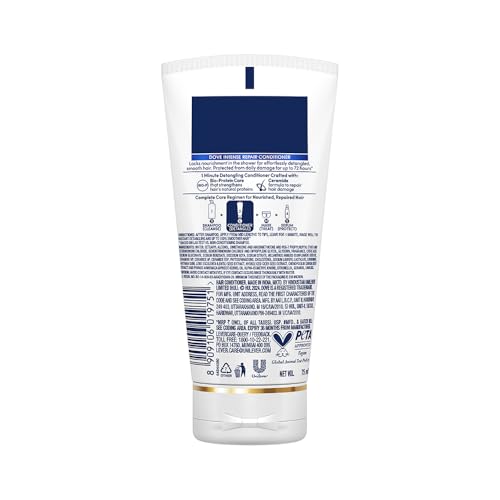 Dove Intense Repair Hair Conditioner, For Damaged And Frizzy Hair, 75 ml