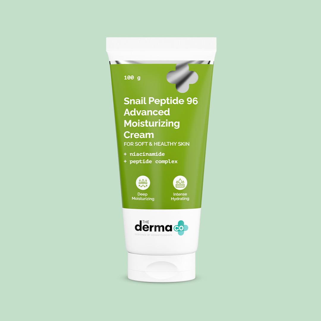The Derma Co . Snail Peptide 96 Advanced Moisturizing Cream|Snail Mucin, Niacinamide,Peptide Complex&Pentavitin|24-Hour Moisturizing|Deep Nourishment&Intense Hydration Moisturizer |Korean Cream-100G