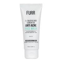 FURR Anti Acne Face Wash 2% Salicylic Acid with Green Tea | Controls Active Acne | Reduces Blemishes | Exfoliates Dead Skin Cells | Face Wash For Men & Women | 100ml