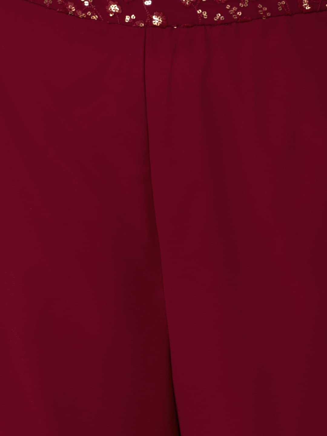 Indya Womens Solid Embellished Waist Palazzo Pants