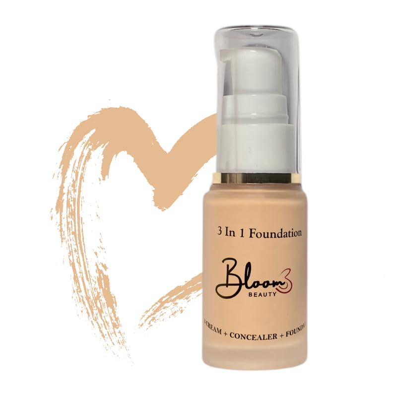 Bloom Beauty 3IN1 Foundation – Buttercream Glow | Lightweight Formula |Flawless Matte Finish