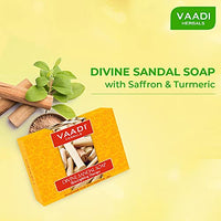 Vaadi Herbals Divine Sandal Soap with Saffron and Turmeric, 75g x 6