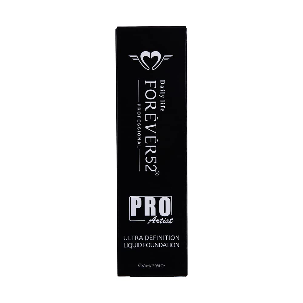 Daily Life Forever52 Pro Artist Ultra Definition Liquid Foundation-60Ml(Custard-02, Fair Skin Tone) Matte & Poreless Long-Lasting Full Coverage Foundation For Women