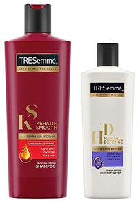 TRESemme Keratin Smooth Shampoo, 340ml And Hair Fall Defense Conditioner, 190ml