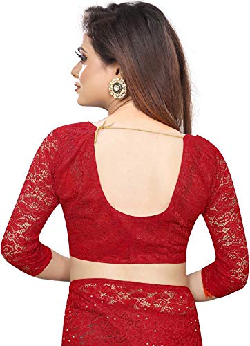 Avantika Fashion Women's  Jacquard Russell Net Saree With blouse piece