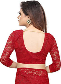 Avantika Fashion Women's  Jacquard Russell Net Saree With blouse piece