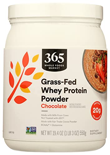 365 Protein Whey Grass Fed Chocolate, 19.4 Ounce
