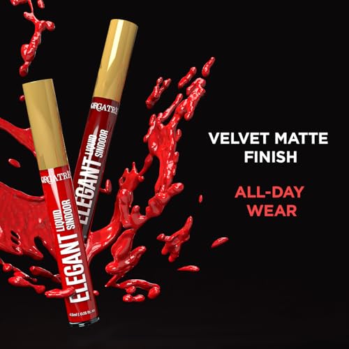 Orgatre Sindoor Liquid Red & Maroon For Women Combo Pack | Long-Lasting, Smudge-Proof & Skin-Friendly | Ideal for Regular Wear, Weddings, Festivals & Traditional Ceremonies | Each 4.5ml