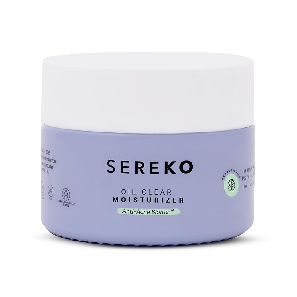 Sereko Oil Clear Face Moisturizer with NMF for Oily & Acne-Prone Skin | Controls Oil, Dehydrated Skin, Soothes Redness & Improves Texture | Lightweight, Non-Greasy Formula | Acne Cream 50ml