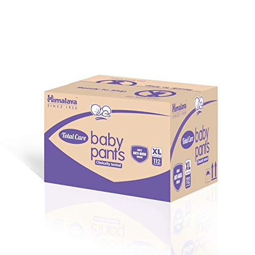 Himalaya Total Care Baby Pants Diapers , Monthly Mega Box , Extra Large (112 Count)