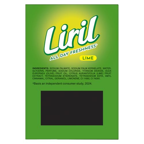 Liril Lime and Tea Tree Oil Soap, Refreshing Bathing Soap With Fragrance & Freshness of Lemon, Paraben & Sulphate Free Cleanser, 125 g (Buy 3 Get 1)