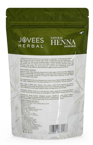 Jovees Herbal Mehandi/Henna Powder | With Amla, Shikakai & Brahmi Powder | For Extra Conditioning | Control Hair Fall & Repairs Damaged Hair 150G