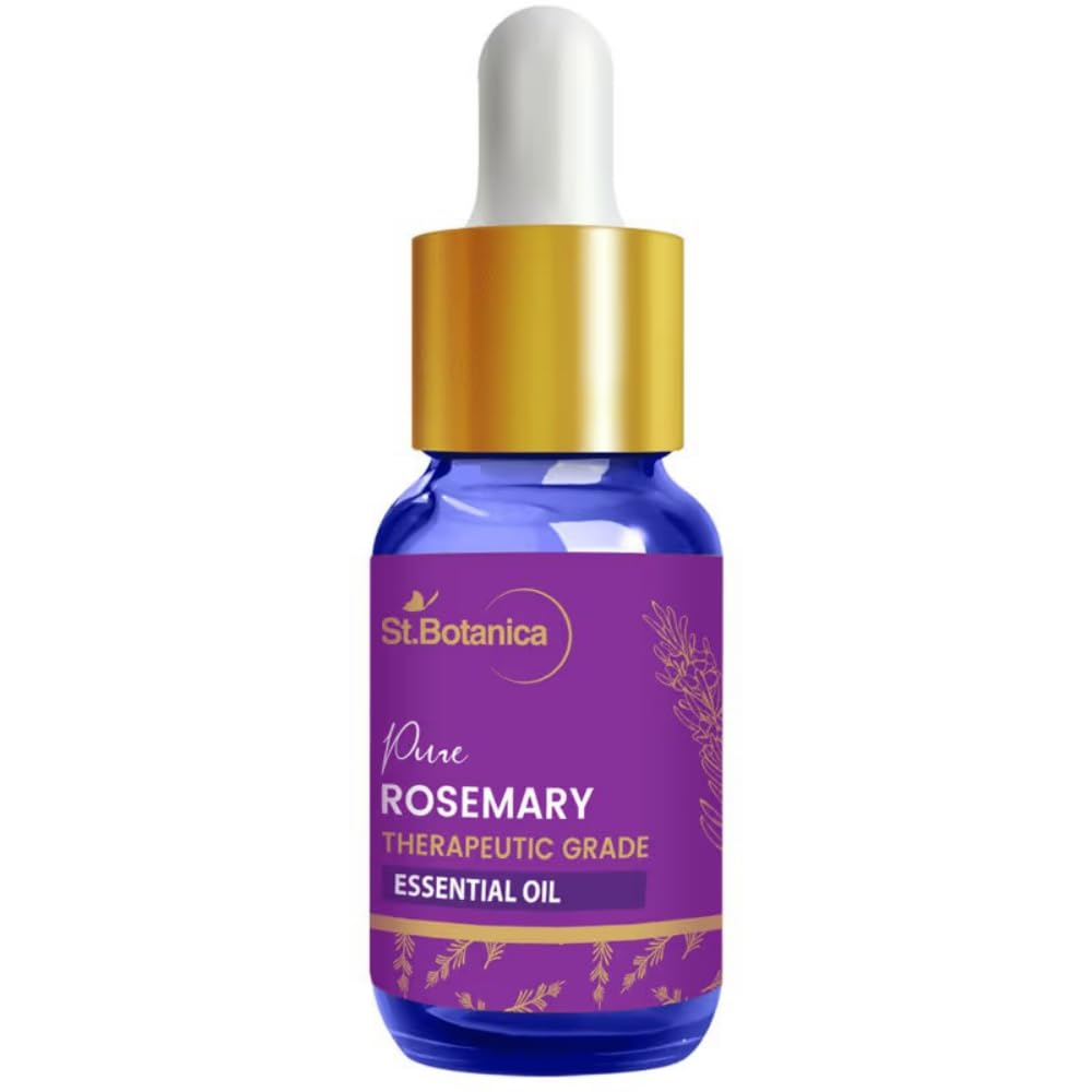 St.Botanica Pure Rosemary Essential Oil, 15ml with 100% Pure & Natural Rosemary Essential Oil | Cruelty Free & Vegan | Paraben Free | No Mineral Oils