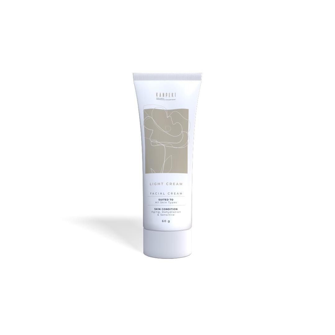 Kanpeki Light Facial Cream Counteracts Signs of Ageing, Provide Hydration, Reduces Sensitivity Contains Kesar, Aloe Vera, Honey & Willow Bark for All Skin Types, 60g