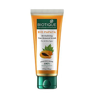 Biotique Bio Papaya Revitalizing Tan Removal Scrub, 50g And Biotique Bio Milk Protein Whitening & Rejuvenating Face Pack For All Skin Types, 50G