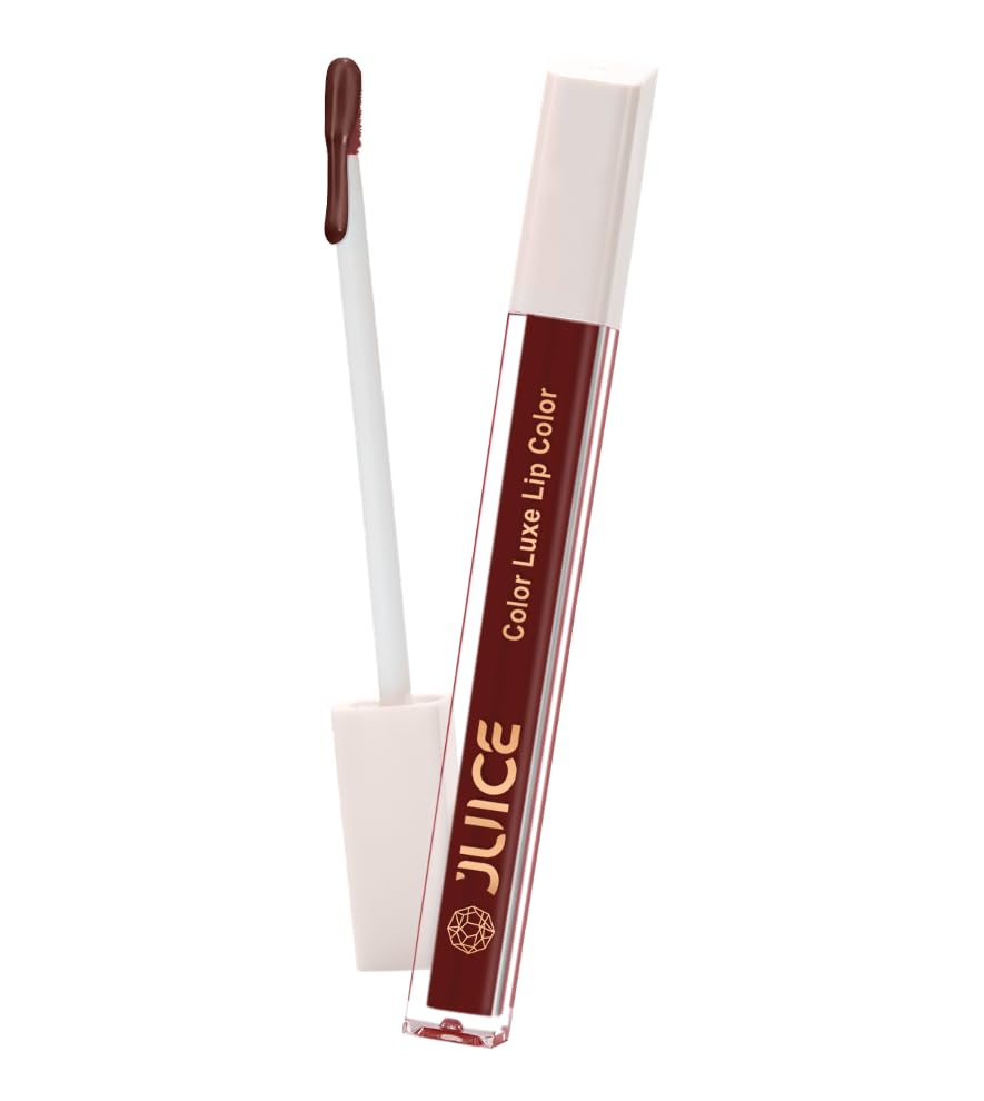 Juice Matte Luxe Lipstick - Vitamin E Enriched, Smudge-Free with Bio Retinol, Moisturizing Lock Technology, SPF 15, Long-Lasting (Lucky Red - M10)