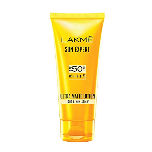 LAKMÉ Rose Face Powder, Matte For Oily Skin, Soft Pink, 40g & Sun Expert SPF 50 PA+++ Ultra Matte Lotion, 50ml
