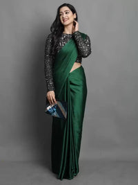 Regolith Designer Sarees for Women 's  Georgette ready to wear sarees for women With Fancy Saree Blouse Piece