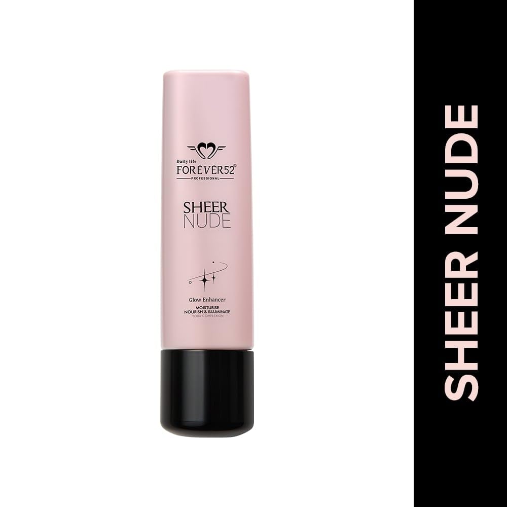 Daily Life Forever52 Sheer Nude Glow Enhancer | Enriched with Shea Butter and Vitamin E | Multitasking Strobe Cream to Achive a Radiant, Sun-kissed Glow (Pearl Rosaline-01, 40ml)
