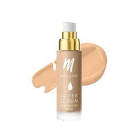 MyGlamm Super Full Coverage Serum Foundation - 202W Sunny, 33 Gm | Matte Finish Liquid With Hyaluronic Acid | 8 Hr+ Long Lasting & Hydrating With SPF 30 | For All Skin Types