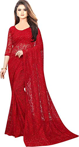 Avantika Fashion Women's  Jacquard Russell Net Saree With blouse piece