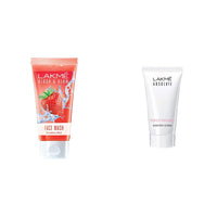 Lakmé Blush & Glow Gel Face Wash, Strawberry Blast, 100g and Absolute Perfect Radiance Skin Lightening Facewash, 50g
