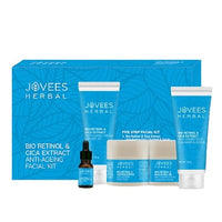 Jovees Herbal Bio Retinol & Cica Extract Anti Ageing Facial Kit For Ageing, Wrinkles, Fine Lines & Dark Spots With Bakuchiol Oil | 5 Step Facial Kit For All Skin Types 215g