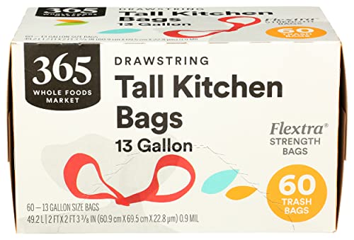 365 Tall Kitchen Bags (13 Gallon), 60 ct