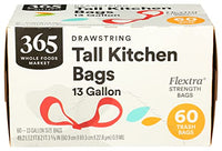 365 Tall Kitchen Bags (13 Gallon), 60 ct